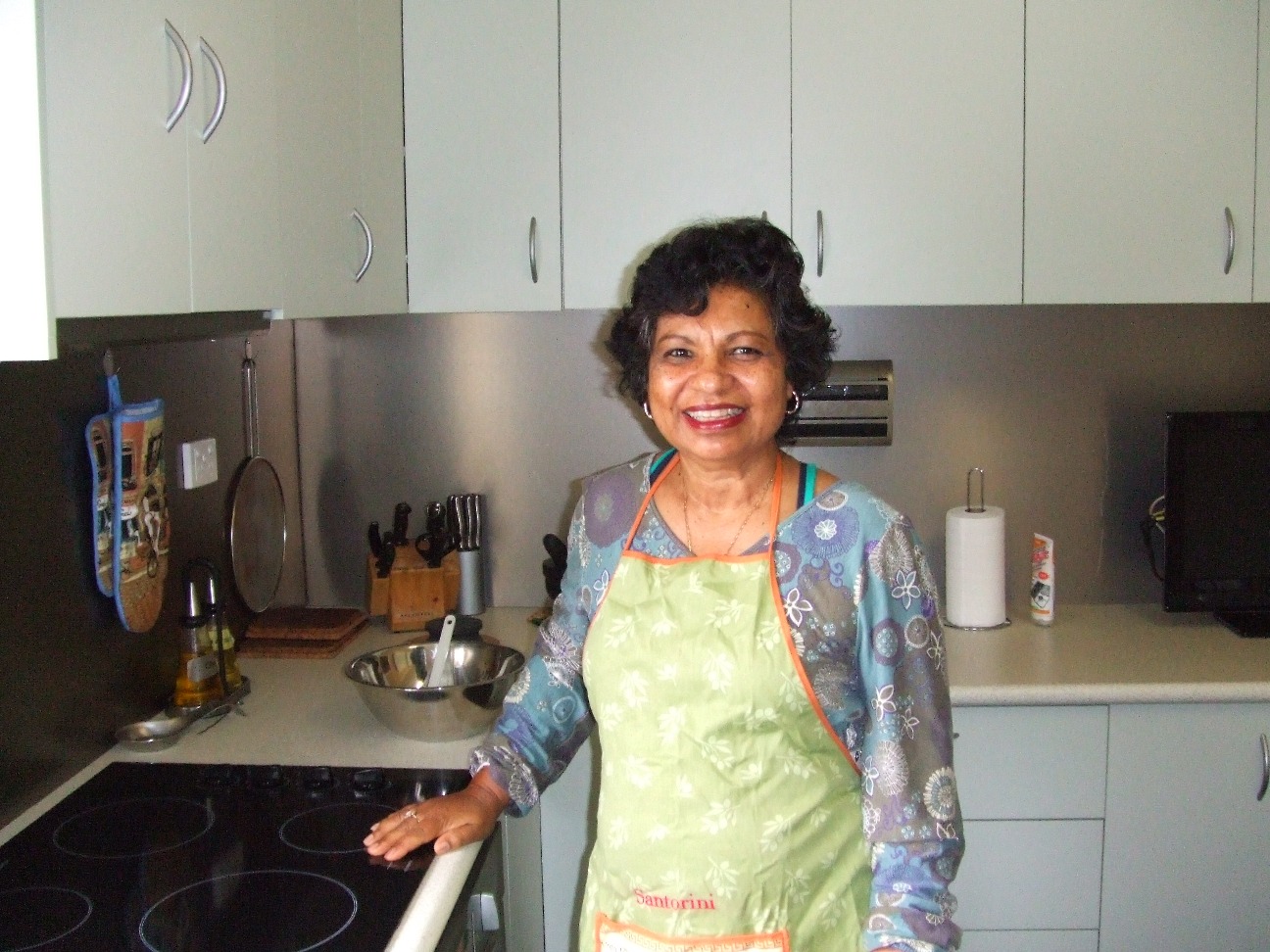Nuran in her kitchen